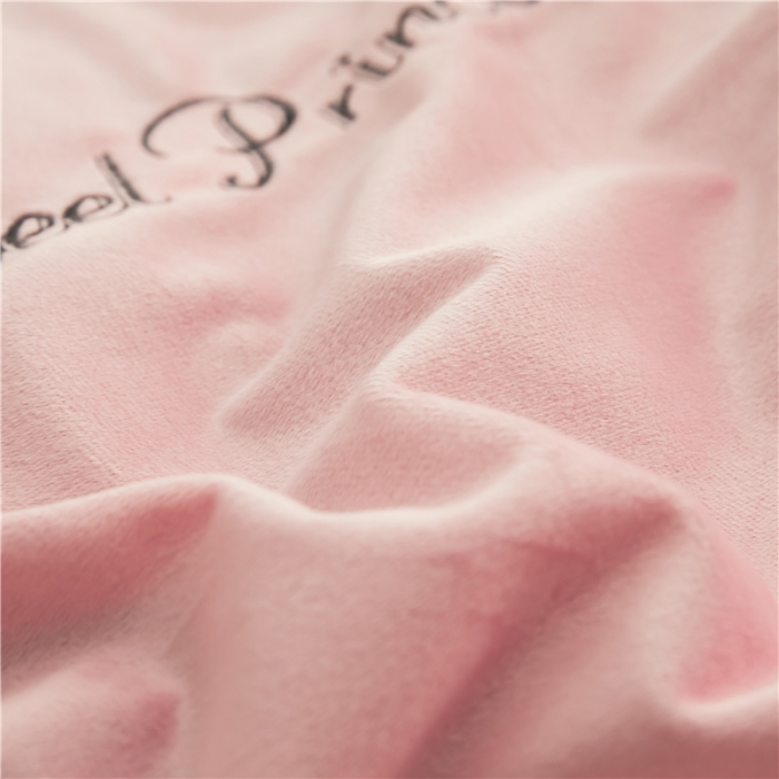 91家纺网 家纺一手货源 找家纺 骏腾 2022新款甜心公主水晶绒绣花四件套 甜心公主-灰玉