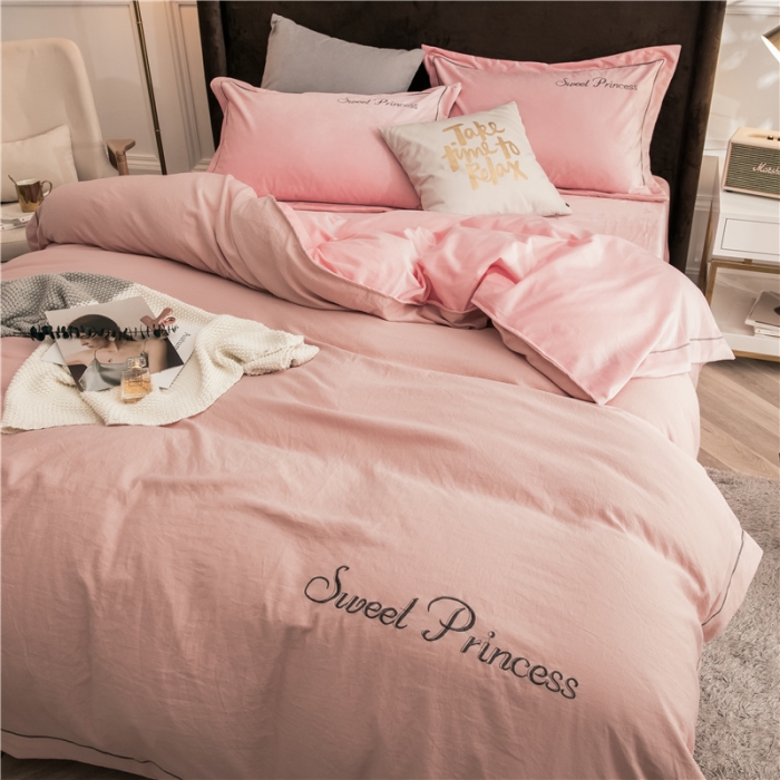 91家纺网 家纺一手货源 找家纺 骏腾 2022新款甜心公主水晶绒绣花四件套 甜心公主-玉