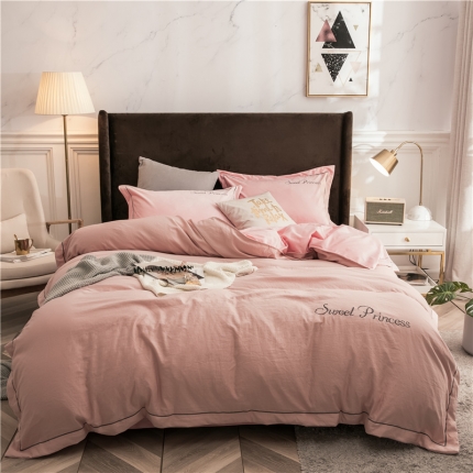 91家纺网 家纺一手货源 找家纺 （总）骏腾 2022新款甜心公主水晶绒绣花四件套