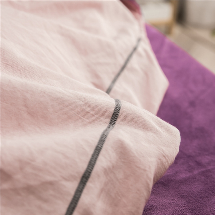 91家纺网 家纺一手货源 找家纺 骏腾 2022新款甜心公主水晶绒绣花四件套 甜心公主-玉紫