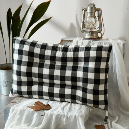 91家纺网 家纺一手货源 找家纺 微枕芯 色织水洗棉护颈枕花色5