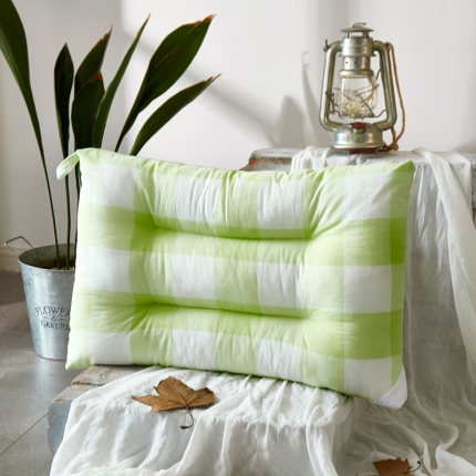 91家纺网 家纺一手货源 找家纺 微枕芯 色织水洗棉护颈枕花色3