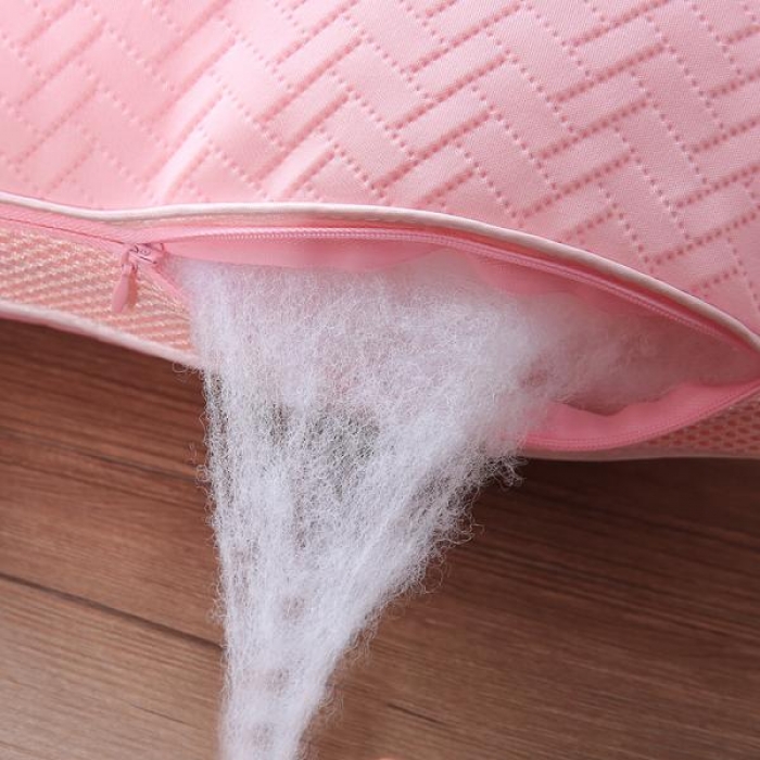 91家纺网 家纺一手货源 找家纺 微枕芯 可水洗热熔枕 粉红色