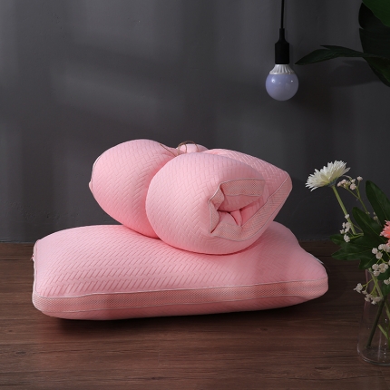 微枕芯 可水洗热熔枕 粉红色
