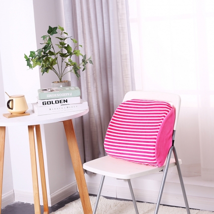 91家纺网 家纺一手货源 找家纺 微枕芯家纺 泰国天然乳胶汽车腰靠 红白条水晶绒外套