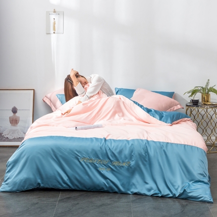 91家纺网 家纺一手货源 找家纺 （总）米奈家居 2020新品水洗真丝夏依系列四件套