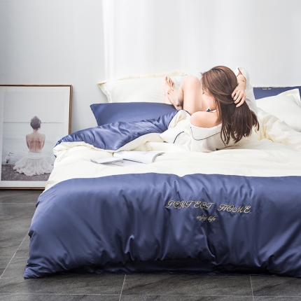 91家纺网 家纺一手货源 找家纺 （总）米奈家居 2020新品水洗真丝夏依系列四件套