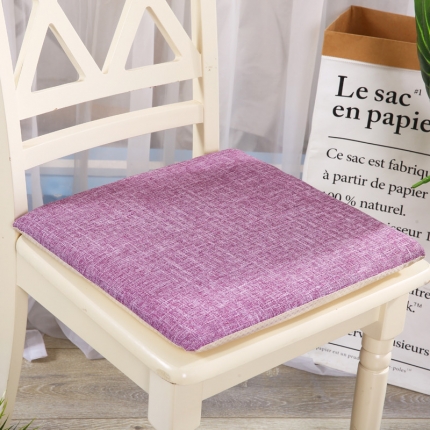 永光家居亚麻座垫 硬质棉防滑可拆洗坐垫办公室学生餐椅垫熏衣紫