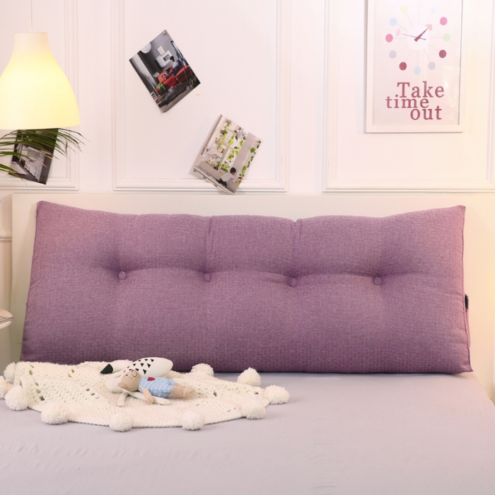 91家纺网 家纺一手货源 找家纺 永光新款棉麻长三角靠垫 床头靠垫双人加长大靠背可拆洗靠枕