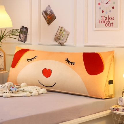 91家纺网 家纺一手货源 找家纺 永光家居 新款长三角靠垫 水晶绒印花卡通床头靠垫大靠背靠枕