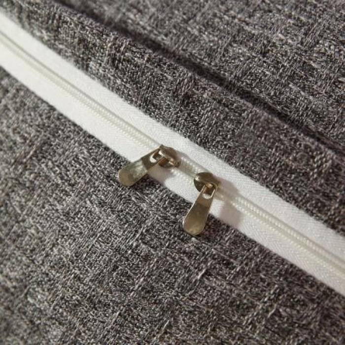 91家纺网 家纺一手货源 找家纺 永光新款棉麻长三角靠垫 深灰床头靠垫大靠背靠枕双人可拆洗