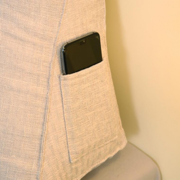 91家纺网 家纺一手货源 找家纺 永光新款棉麻长三角靠垫 银灰床头靠垫大靠背靠枕双人可拆洗