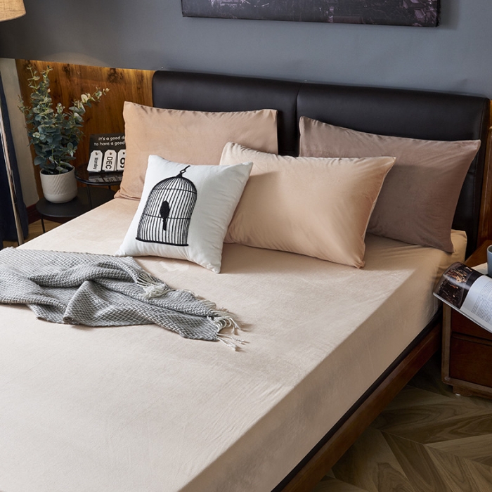 91家纺网 家纺一手货源 找家纺 （总）小米笠 2019新款160克水晶绒床笠床罩