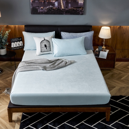 91家纺网 家纺一手货源 找家纺 （总）小米笠 2019新款200克水晶绒床笠床罩