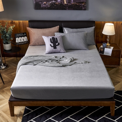 91家纺网 家纺一手货源 找家纺 （总）小米笠 2019新款200克水晶绒床笠床罩