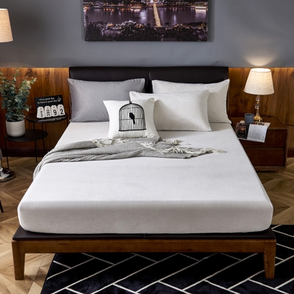 91家纺网 家纺一手货源 找家纺 （总）小米笠 2019新款200克水晶绒床笠床罩