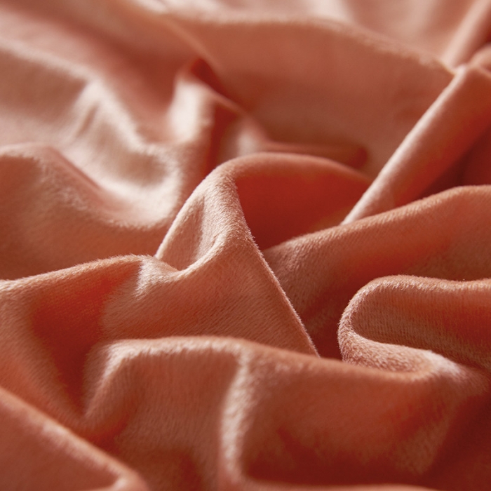 91家纺网 家纺一手货源 找家纺 小米笠 2019新款160克水晶绒床笠床罩 橙色