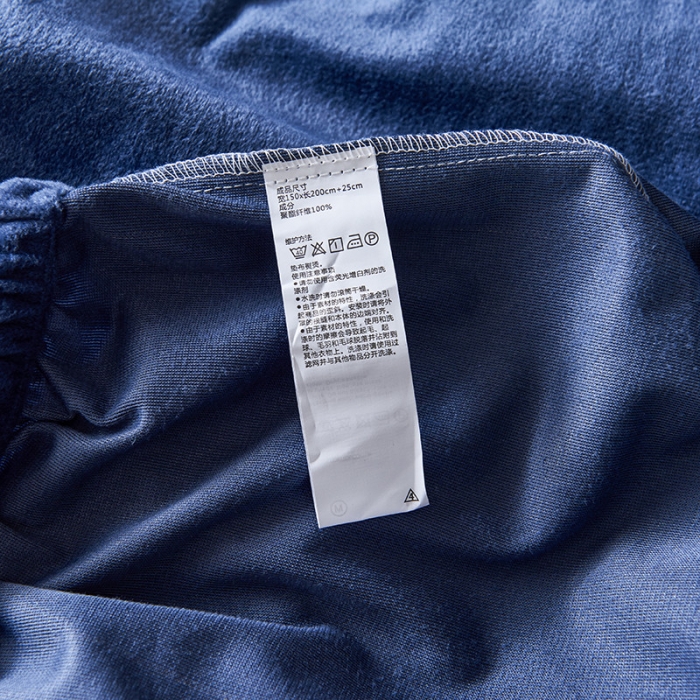 91家纺网 家纺一手货源 找家纺 小米笠 2019新款160克水晶绒床笠床罩 深蓝