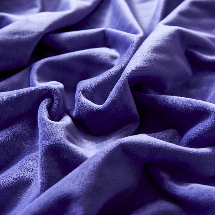 91家纺网 家纺一手货源 找家纺 小米笠 2019新款200克水晶绒床笠床罩 深紫