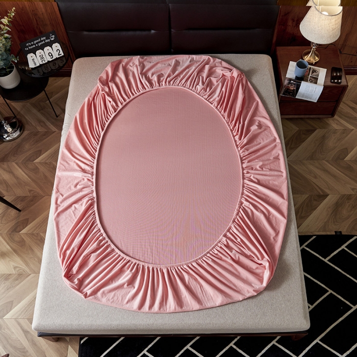 91家纺网 家纺一手货源 找家纺 小米笠 2019新款200克水晶绒床笠床罩 玉粉