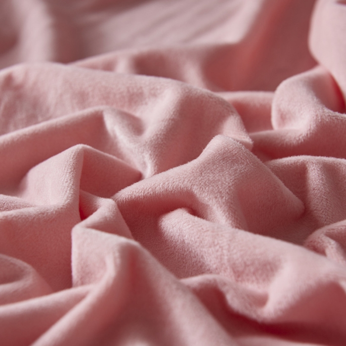 91家纺网 家纺一手货源 找家纺 小米笠 2019新款200克水晶绒床笠床罩 玉粉