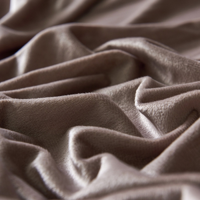 91家纺网 家纺一手货源 找家纺 小米笠 2019新款200克水晶绒床笠床罩 深咖