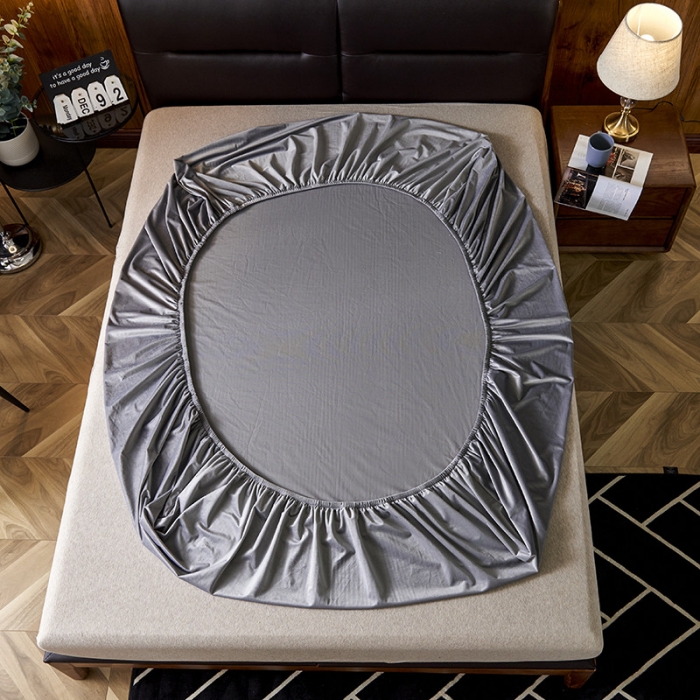 91家纺网 家纺一手货源 找家纺 小米笠 2019新款200克水晶绒床笠床罩 灰色