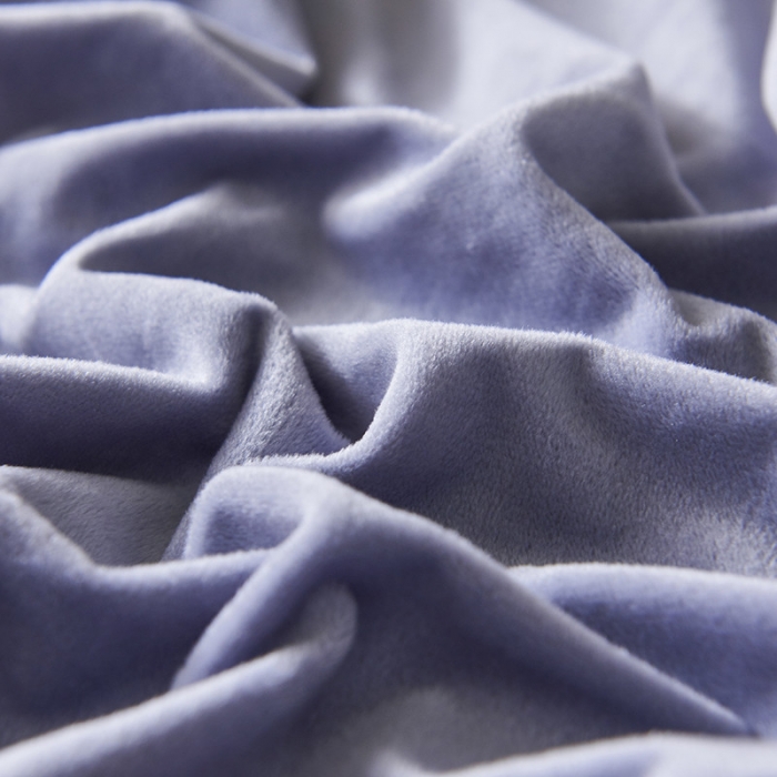 91家纺网 家纺一手货源 找家纺 小米笠 2019新款200克水晶绒床笠床罩 浅蓝灰