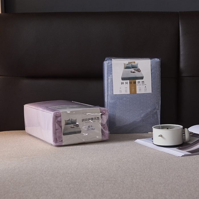 91家纺网 家纺一手货源 找家纺 小米笠 2019新款200克水晶绒床笠床罩 米色