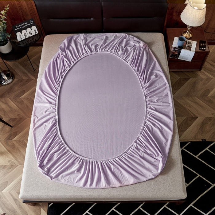 91家纺网 家纺一手货源 找家纺 小米笠 2019新款200克水晶绒床笠床罩 水晶紫