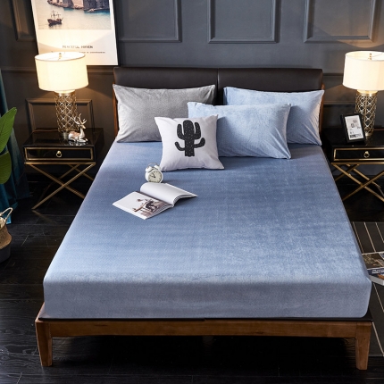 91家纺网 家纺一手货源 找家纺 （总）小米笠 2019新款水晶绒印花床笠床罩