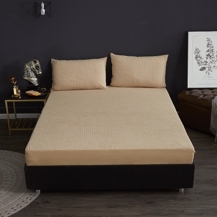 91家纺网 家纺一手货源 找家纺 （总）小米笠 2019新款全棉条纹毛巾布防水床笠床罩