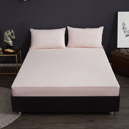 91家纺网 家纺一手货源 找家纺 （总）小米笠 2019新款全棉条纹毛巾布防水床笠床罩