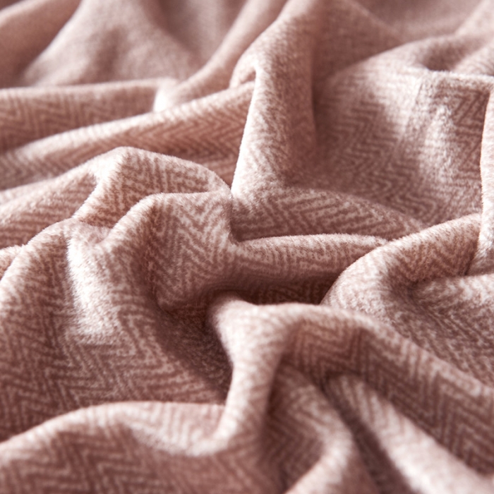 91家纺网 家纺一手货源 找家纺 小米笠 2019新款水晶绒印花床笠床罩 条纹驼