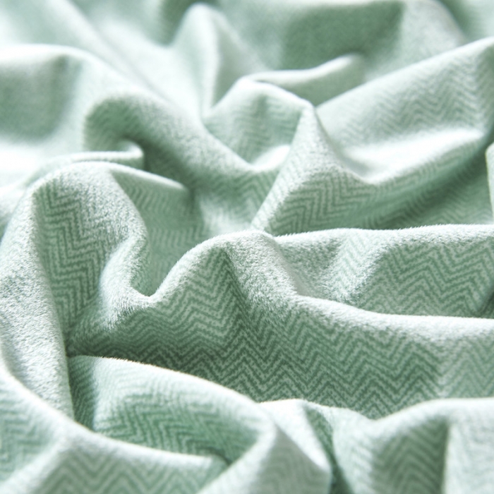 91家纺网 家纺一手货源 找家纺 小米笠 2019新款水晶绒印花床笠床罩 条纹绿