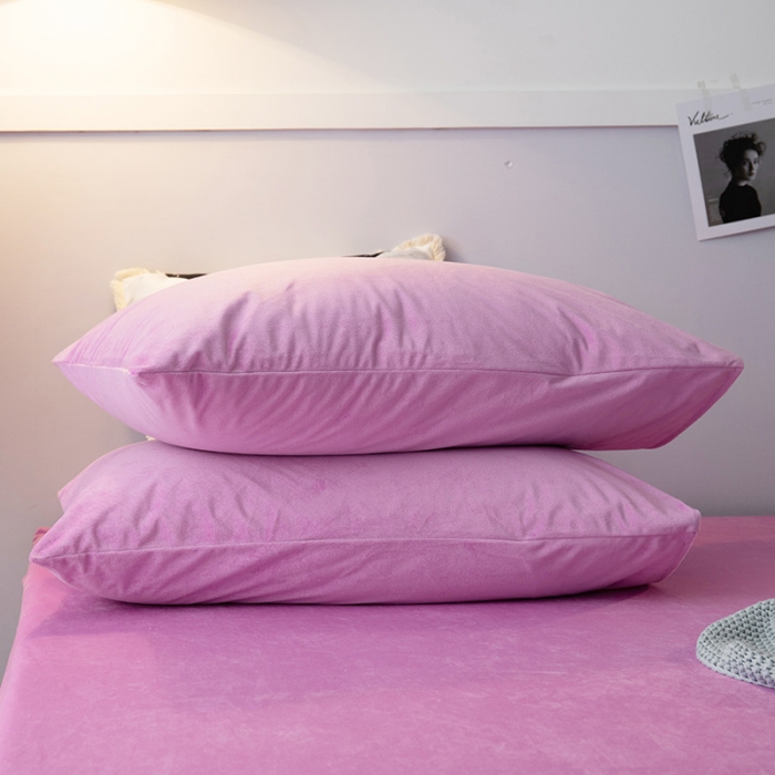 91家纺网 家纺一手货源 找家纺 小米笠 2019新款宝宝绒床笠床罩 紫色