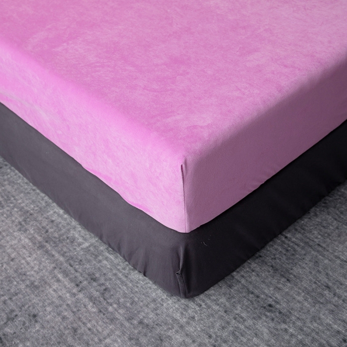 91家纺网 家纺一手货源 找家纺 小米笠 2019新款宝宝绒床笠床罩 紫色