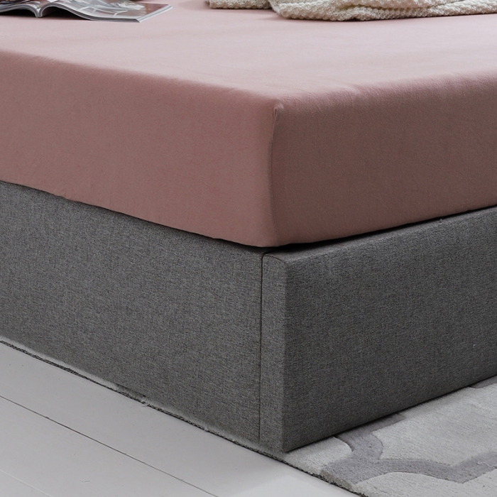 91家纺网 家纺一手货源 找家纺 小米笠 2019新款针织天竺棉床笠床罩 橡皮红