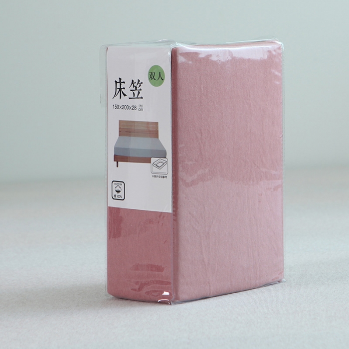 91家纺网 家纺一手货源 找家纺 小米笠 2019新款针织天竺棉床笠床罩 橡皮红