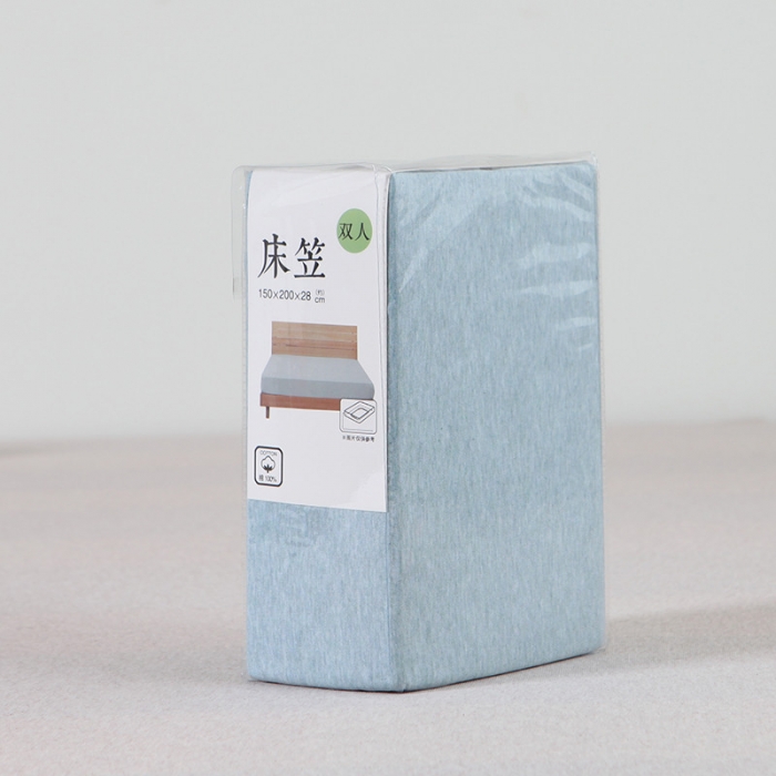 91家纺网 家纺一手货源 找家纺 小米笠 2019新款针织天竺棉床笠床罩 水兰