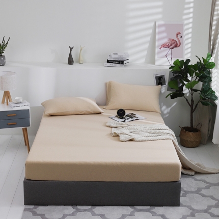 91家纺网 家纺一手货源 找家纺 小米笠 2019新款针织天竺棉床笠床罩 中棉