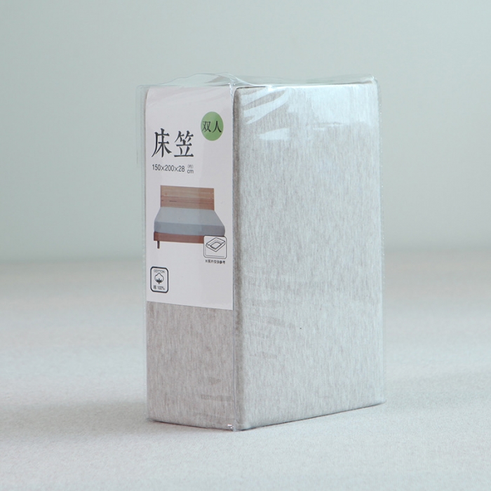 91家纺网 家纺一手货源 找家纺 小米笠 2019新款针织天竺棉床笠床罩 浅咖