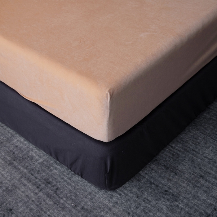 91家纺网 家纺一手货源 找家纺 小米笠 2019新款宝宝绒床笠床罩 肤色