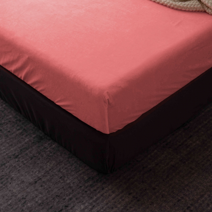 91家纺网 家纺一手货源 找家纺 小米笠 2019新款宝宝绒床笠床罩 西瓜红