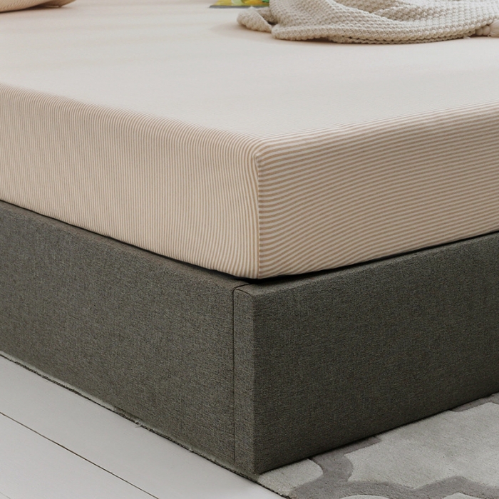 91家纺网 家纺一手货源 找家纺 小米笠 2019新款针织天竺棉床笠床罩 中棉细条