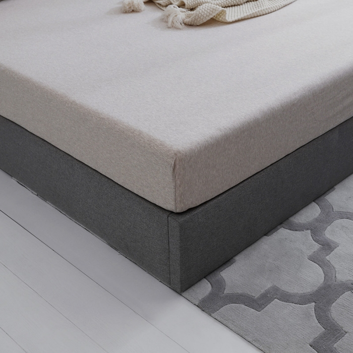 91家纺网 家纺一手货源 找家纺 小米笠 2019新款针织天竺棉床笠床罩 浅咖