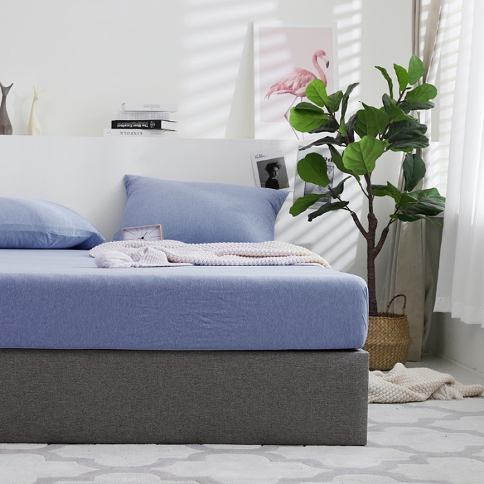 91家纺网 家纺一手货源 找家纺 小米笠 2019新款针织天竺棉床笠床罩 米兰