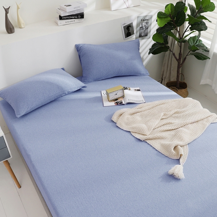 91家纺网 家纺一手货源 找家纺 小米笠 2019新款针织天竺棉床笠床罩 米兰