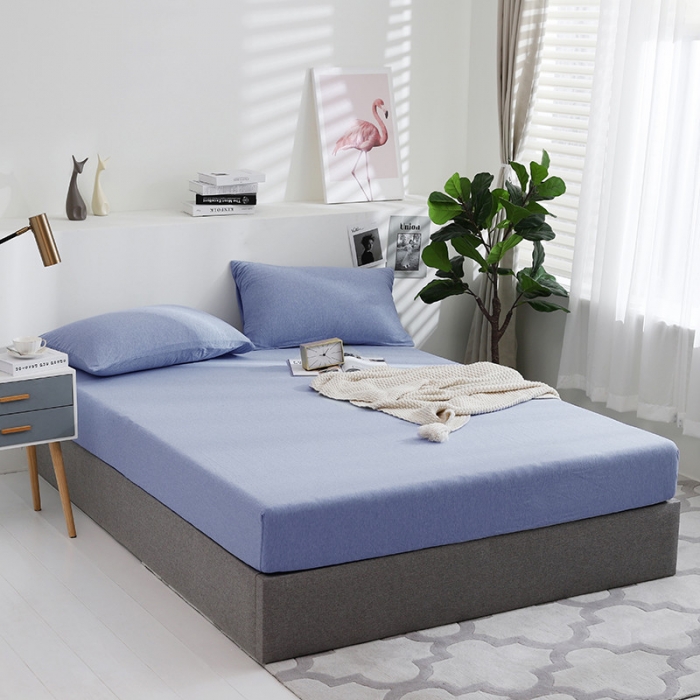 91家纺网 家纺一手货源 找家纺 小米笠 2019新款针织天竺棉床笠床罩 米兰