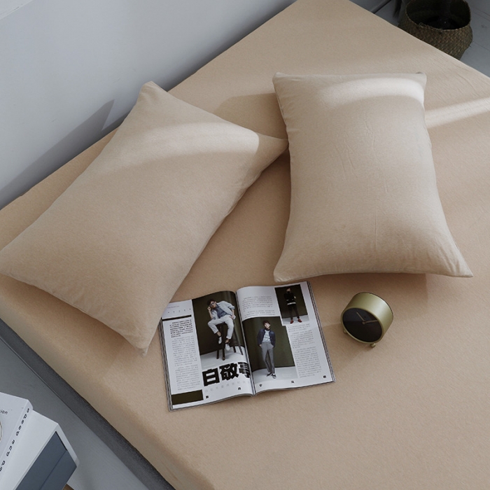 91家纺网 家纺一手货源 找家纺 小米笠 2019新款针织天竺棉床笠床罩 中棉